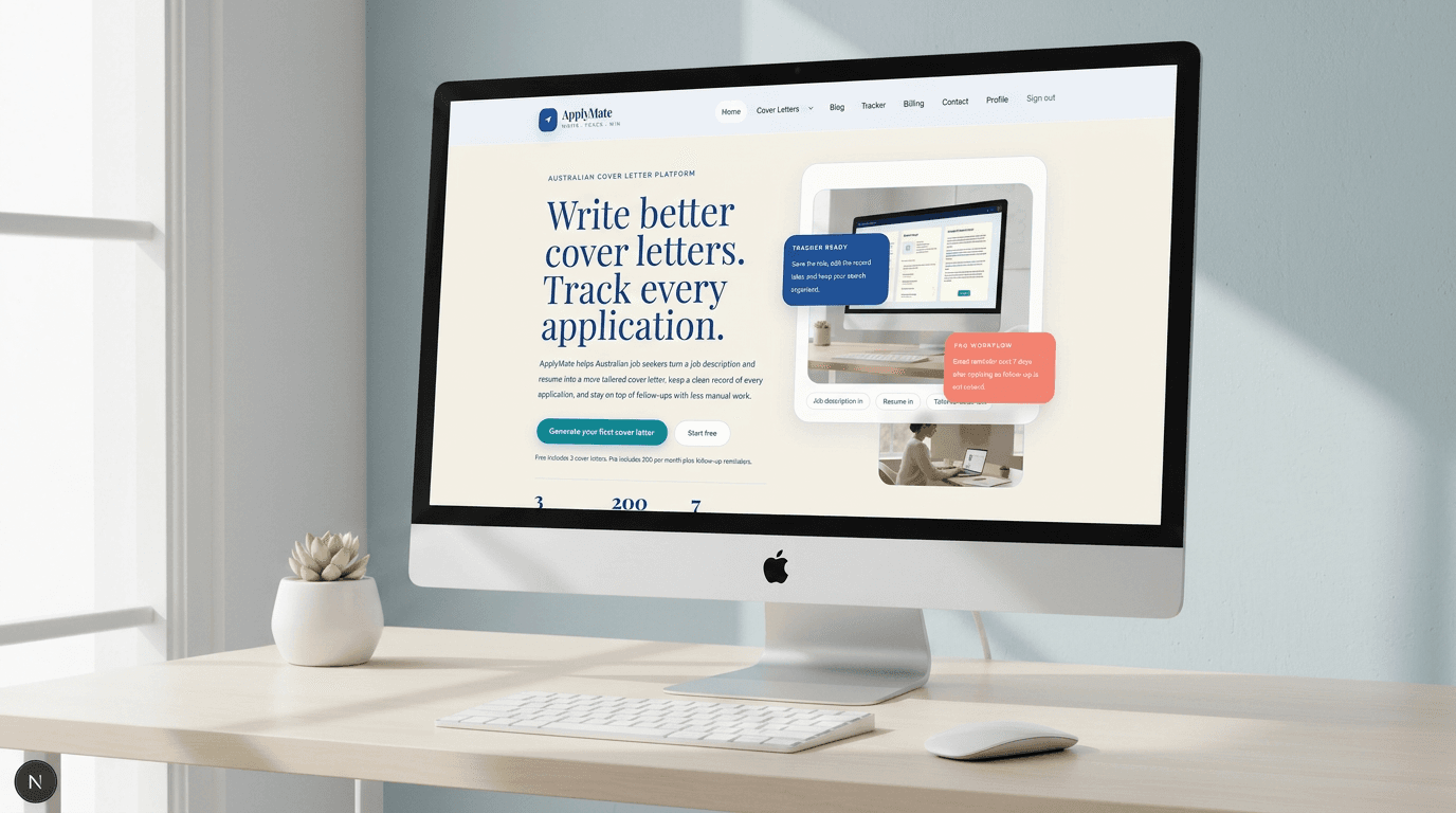 ApplyMate AI cover letter generator product preview