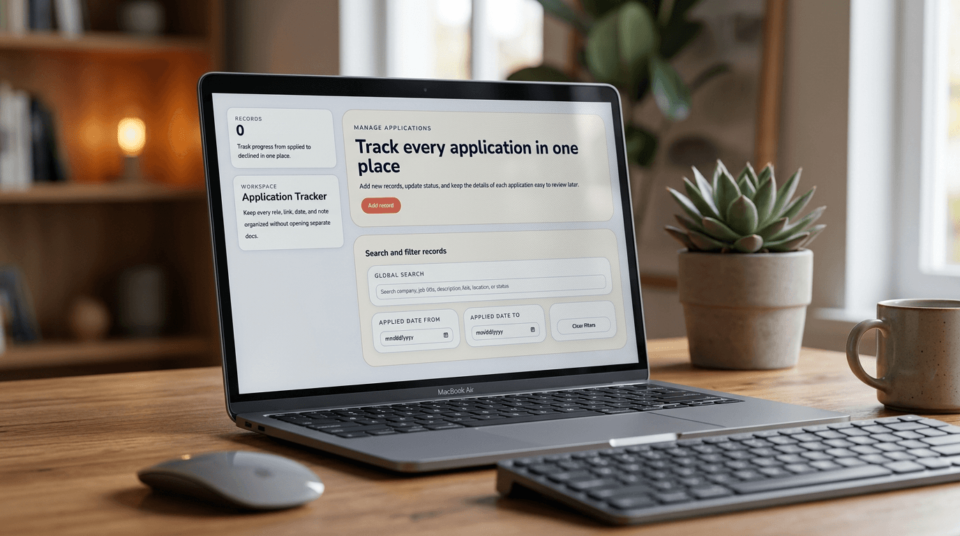 ApplyMate job application tracker dashboard preview